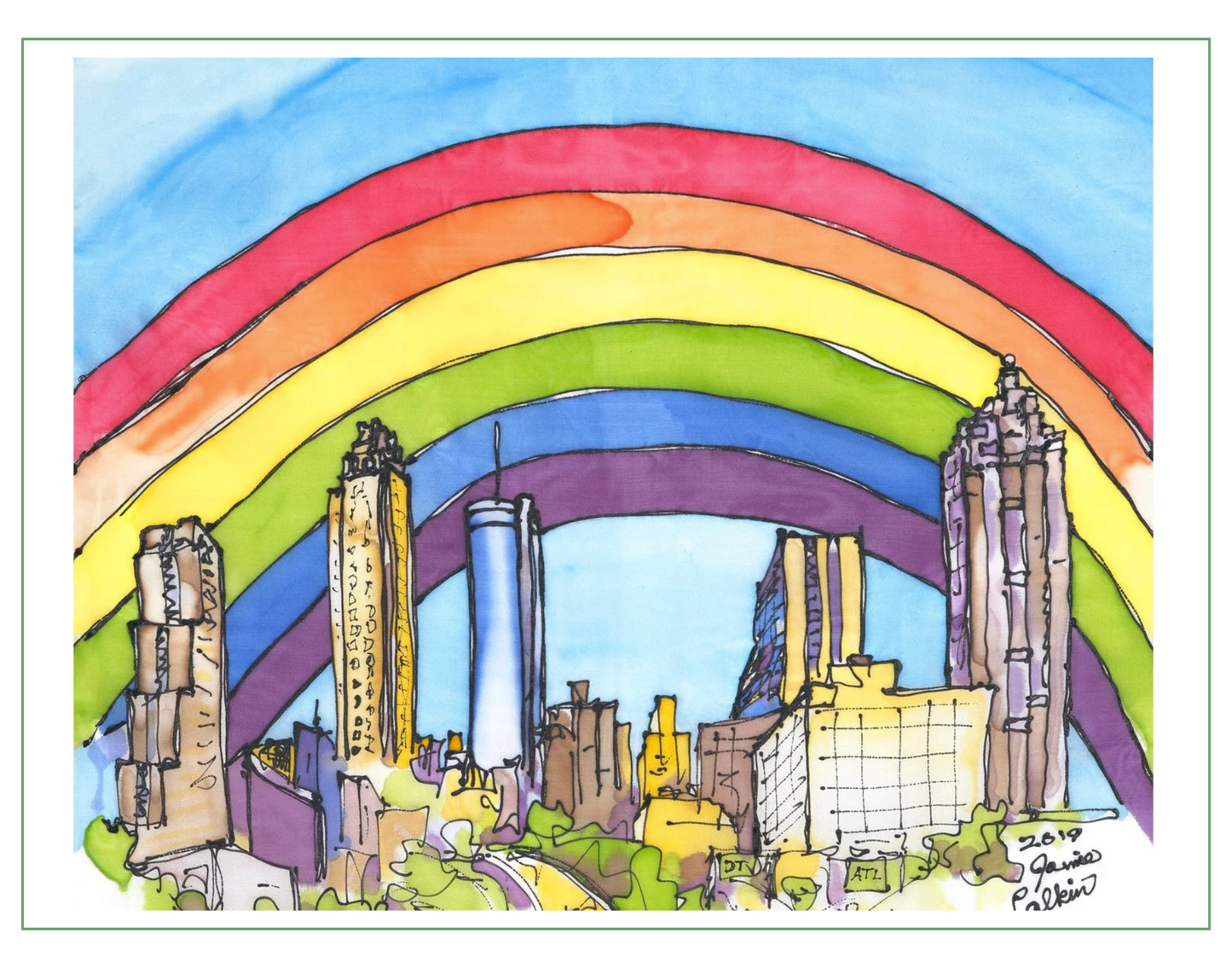 Downtown Atlanta in Rainbow