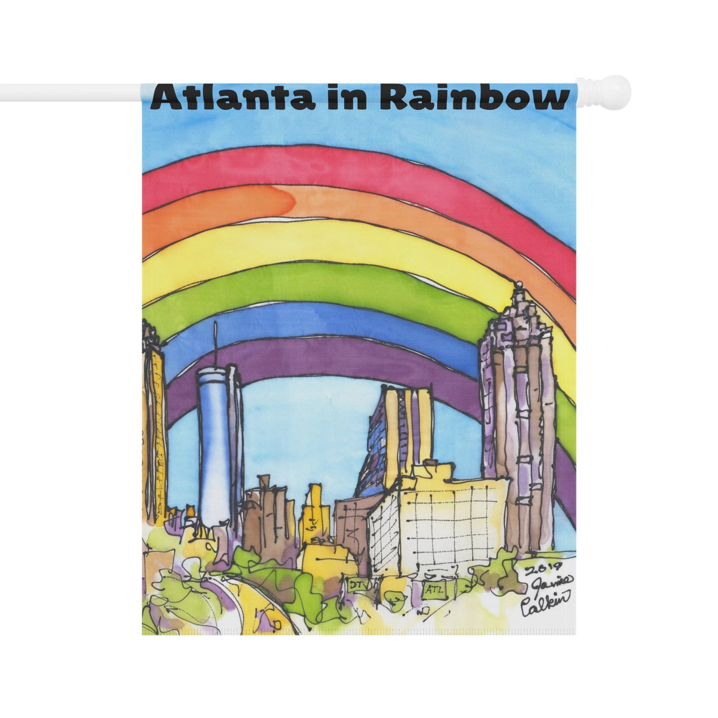 Colorful Atlanta in Rainbow Garden & House Flag