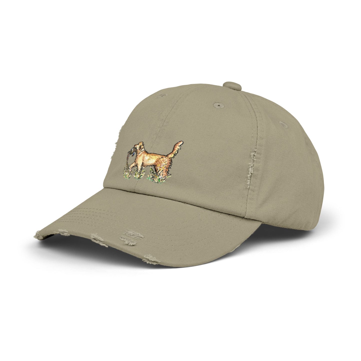 Golden Retriever with Pheasant Cap