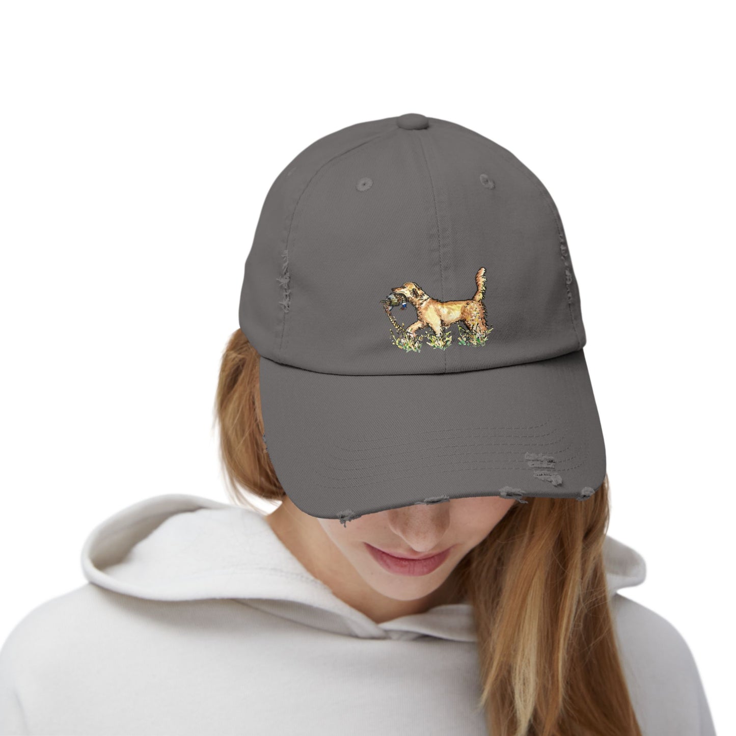 Golden Retriever with Pheasant Cap