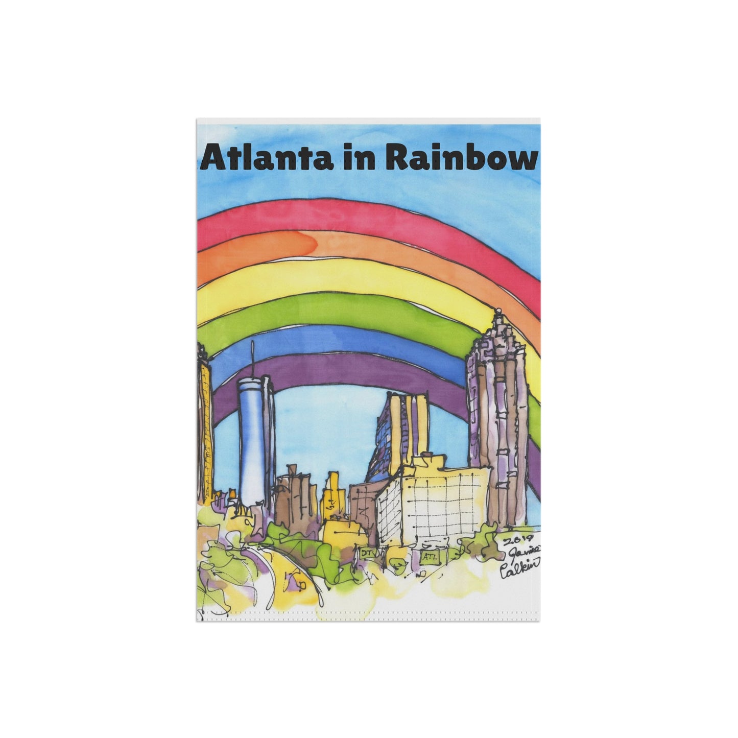 Colorful Atlanta in Rainbow Garden & House Flag