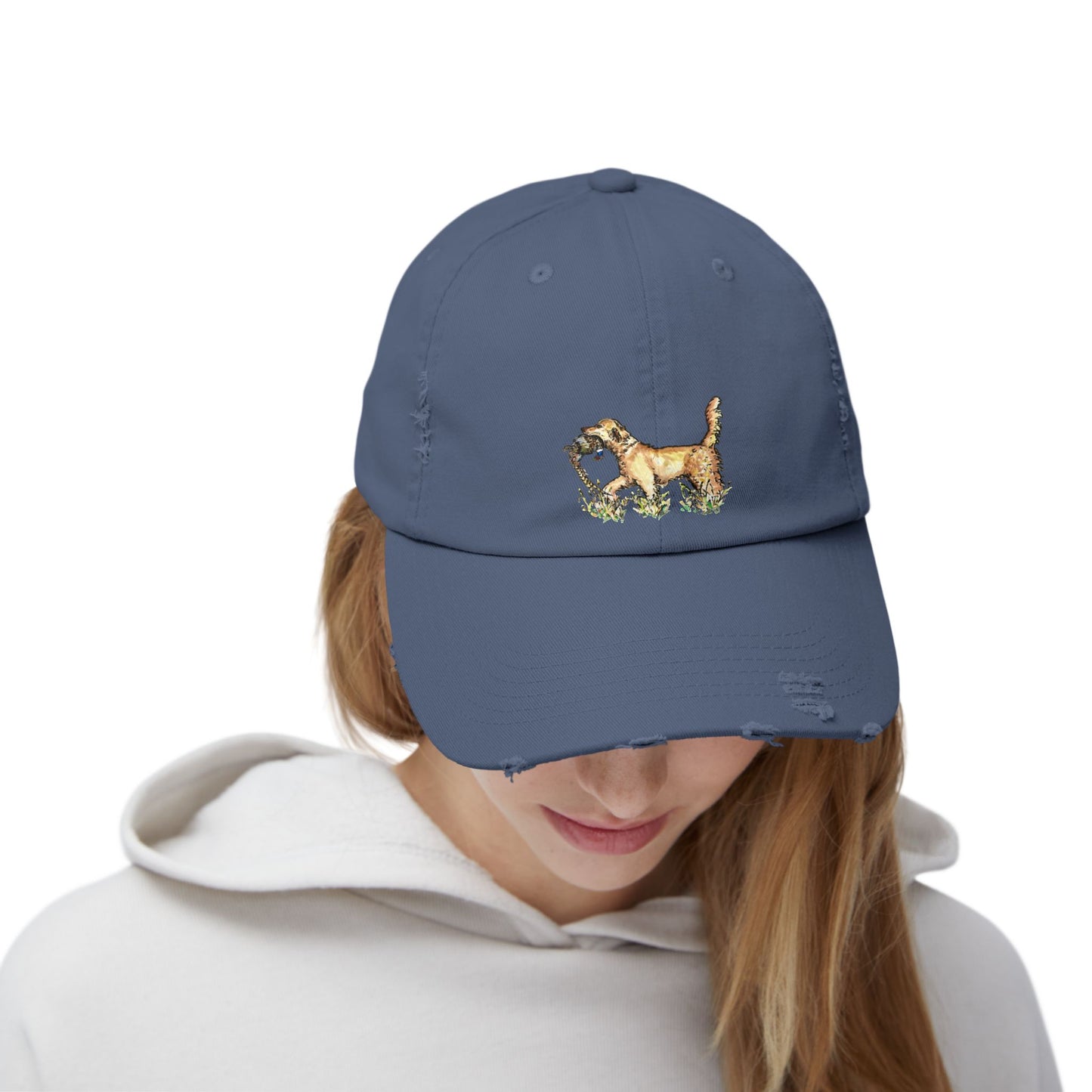 Golden Retriever with Pheasant Cap