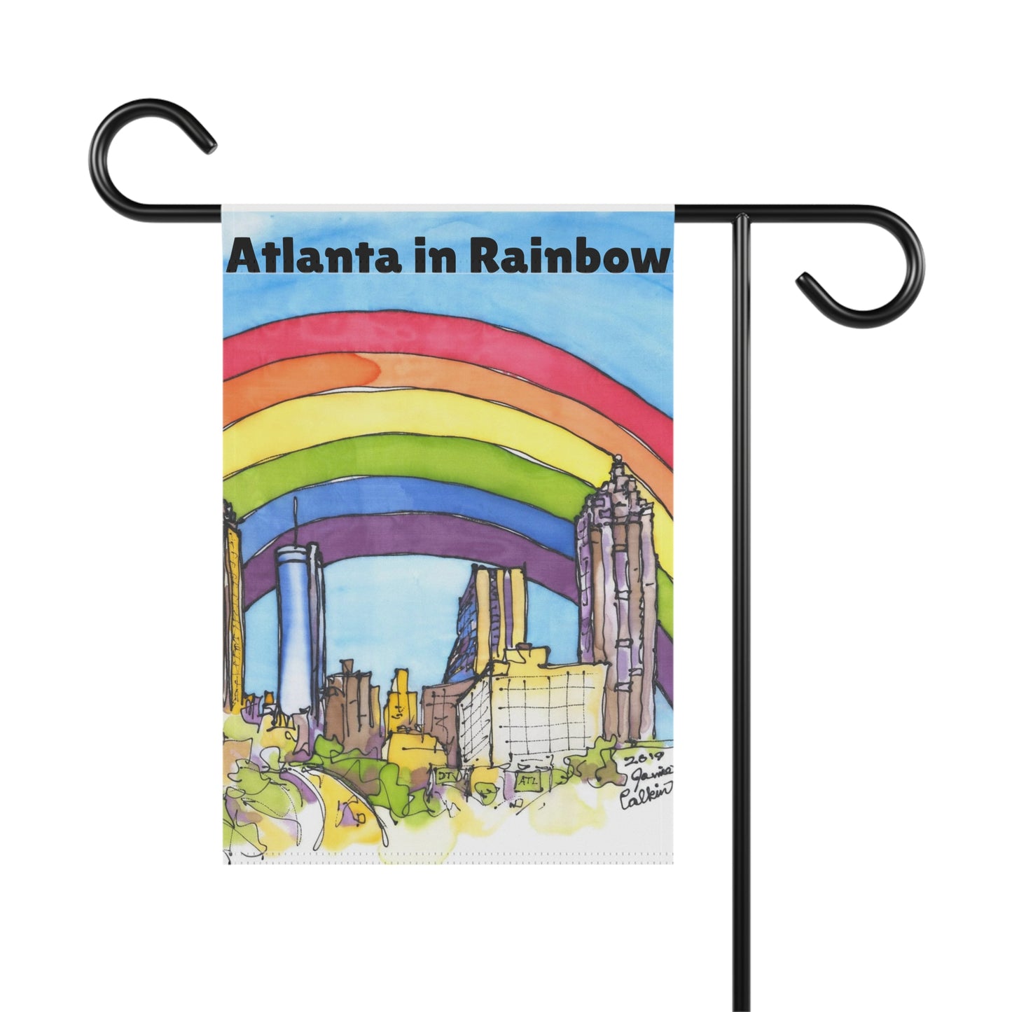 Colorful Atlanta in Rainbow Garden & House Flag