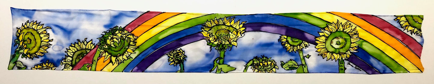 Sunflowers with Rainbow