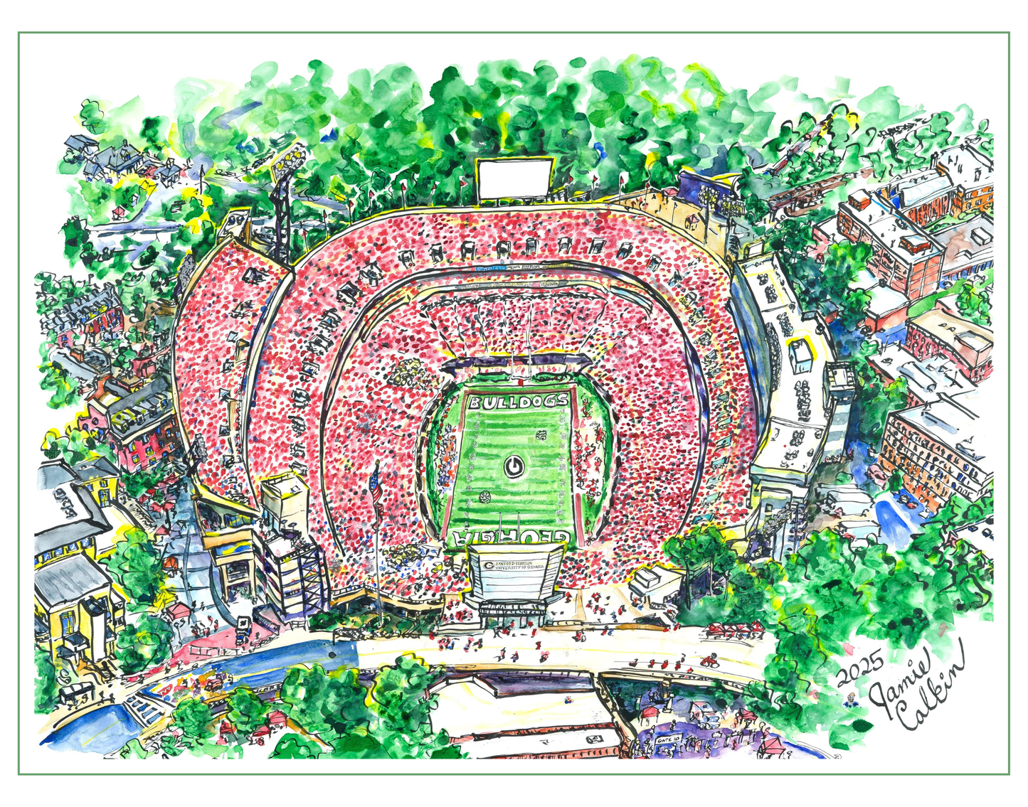 Sanford Stadium Aerial View