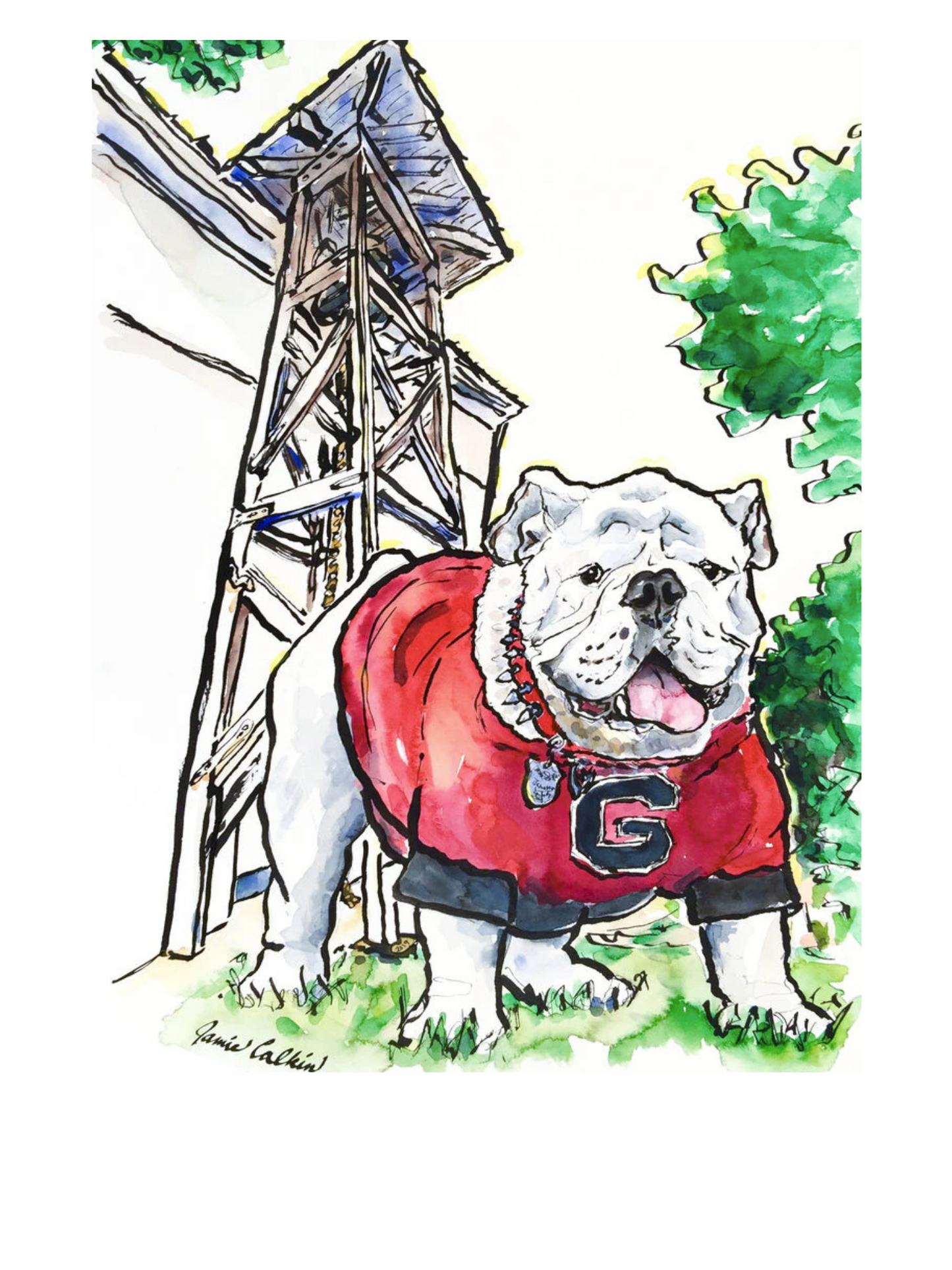 Uga with the Chapel Bell