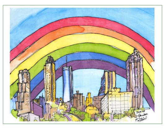 Downtown Atlanta in Rainbow