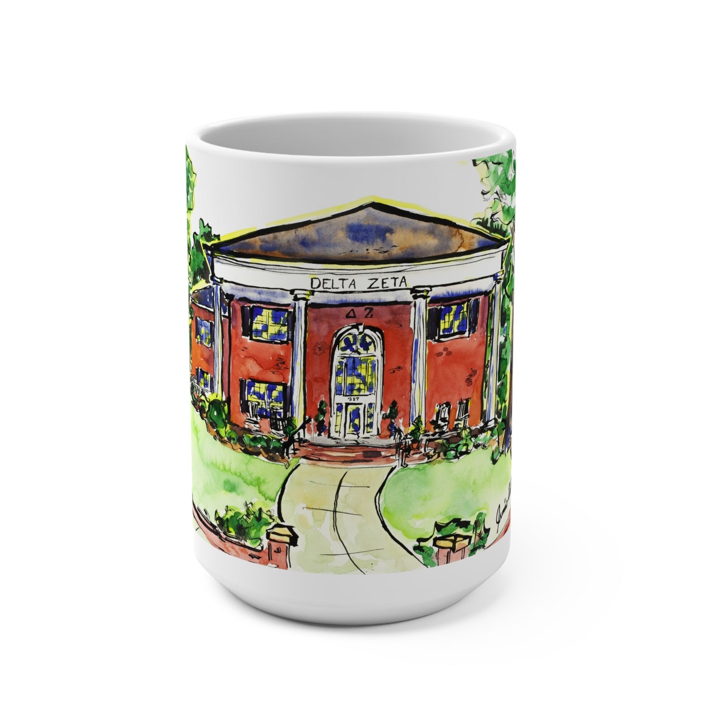 15oz Mug of Delta Zeta at UGA