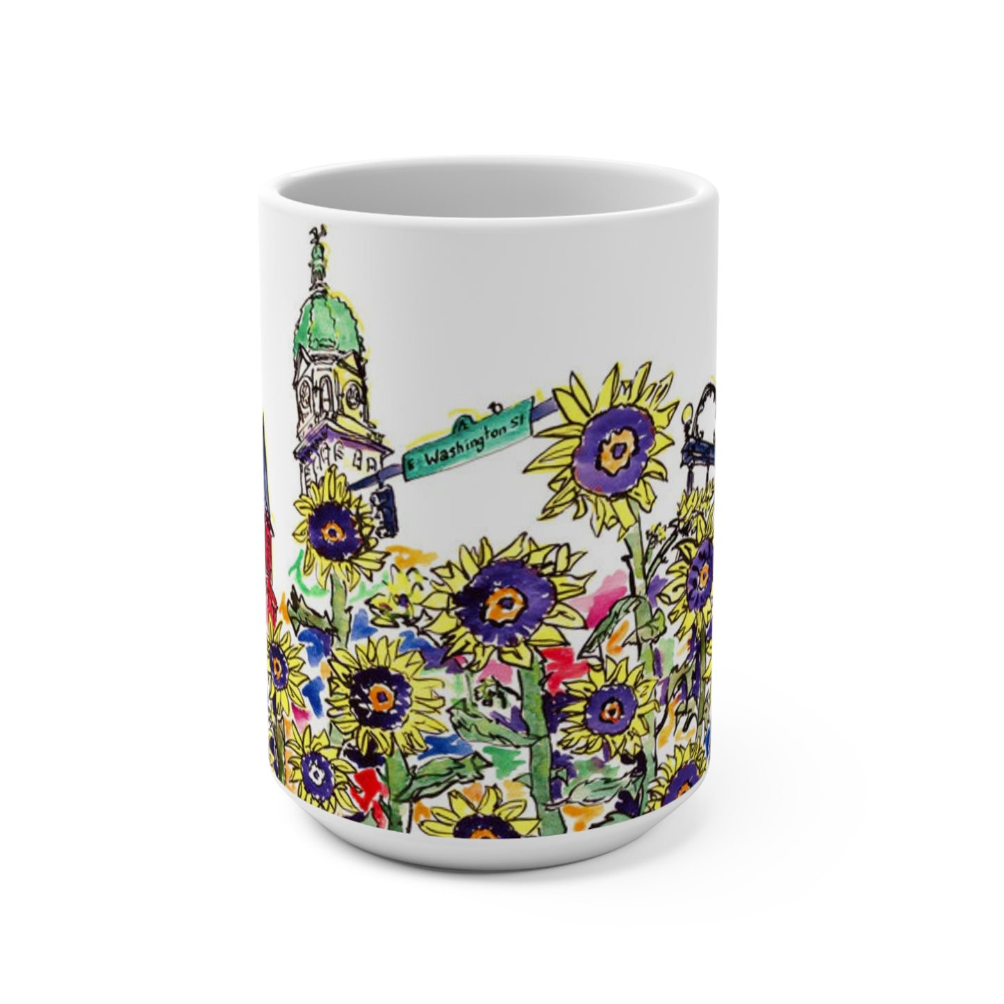 Athens in Sunflowers Mug