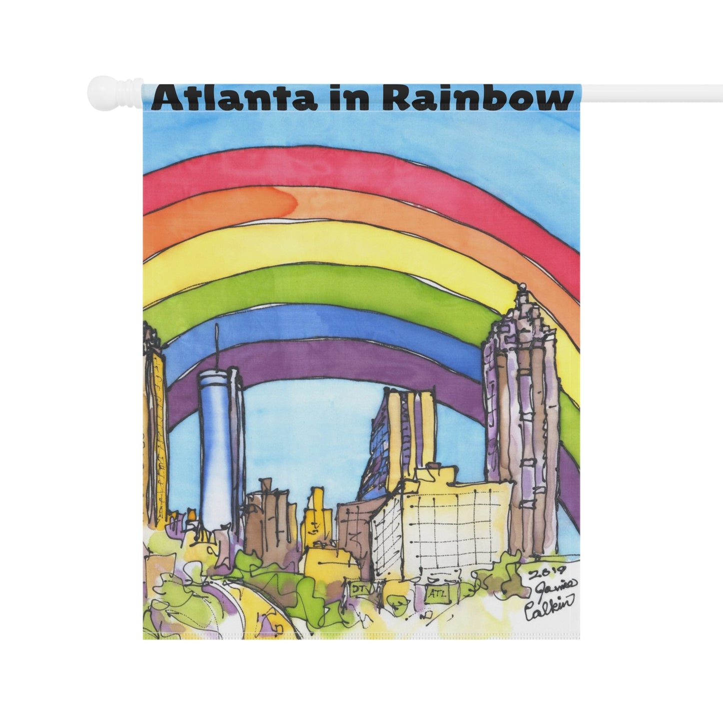 Colorful Atlanta in Rainbow Garden & House Flag