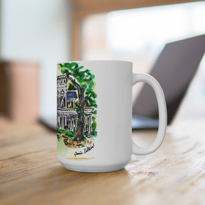 15oz Mug of Alpha Gamma Delta House at UGA