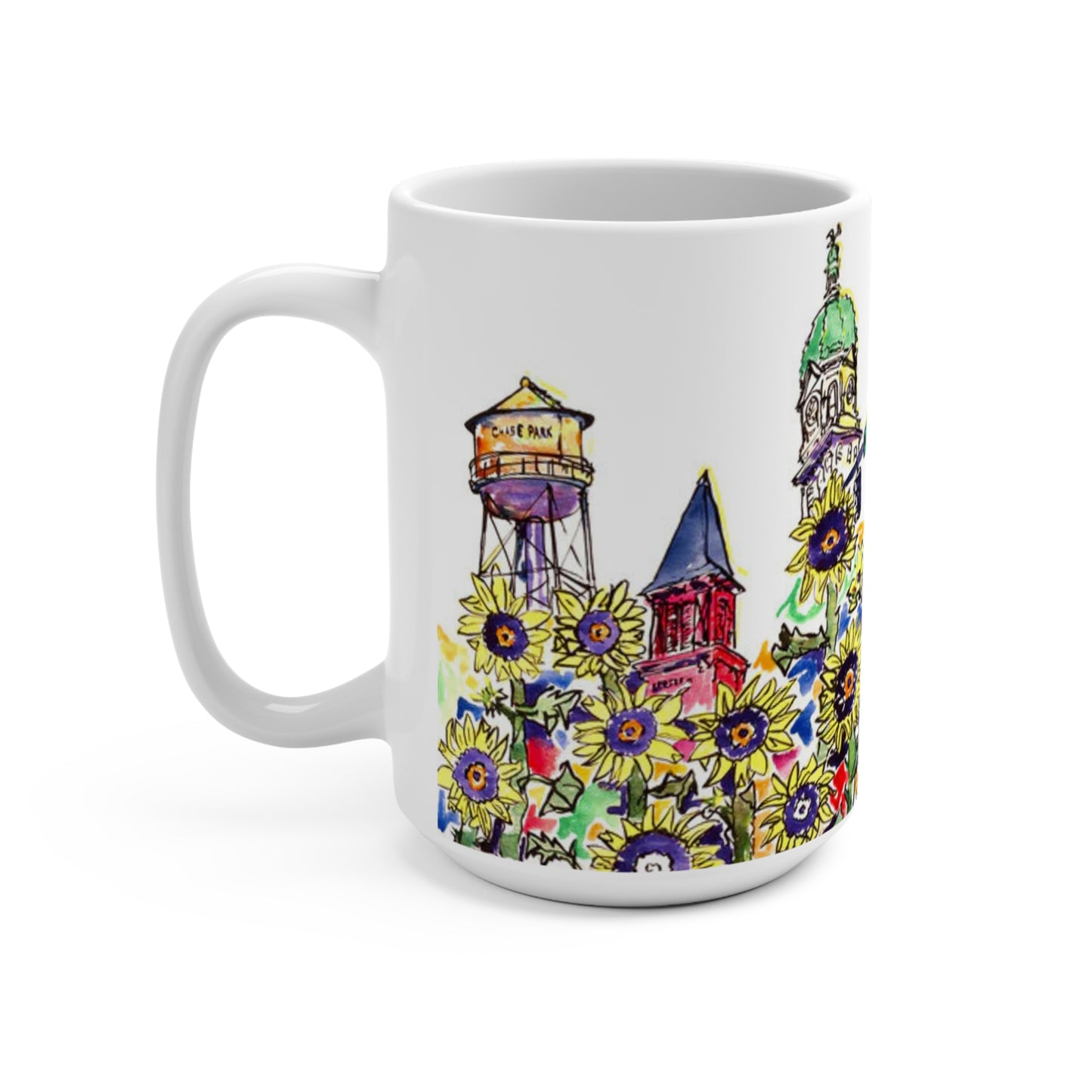 Athens in Sunflowers Mug