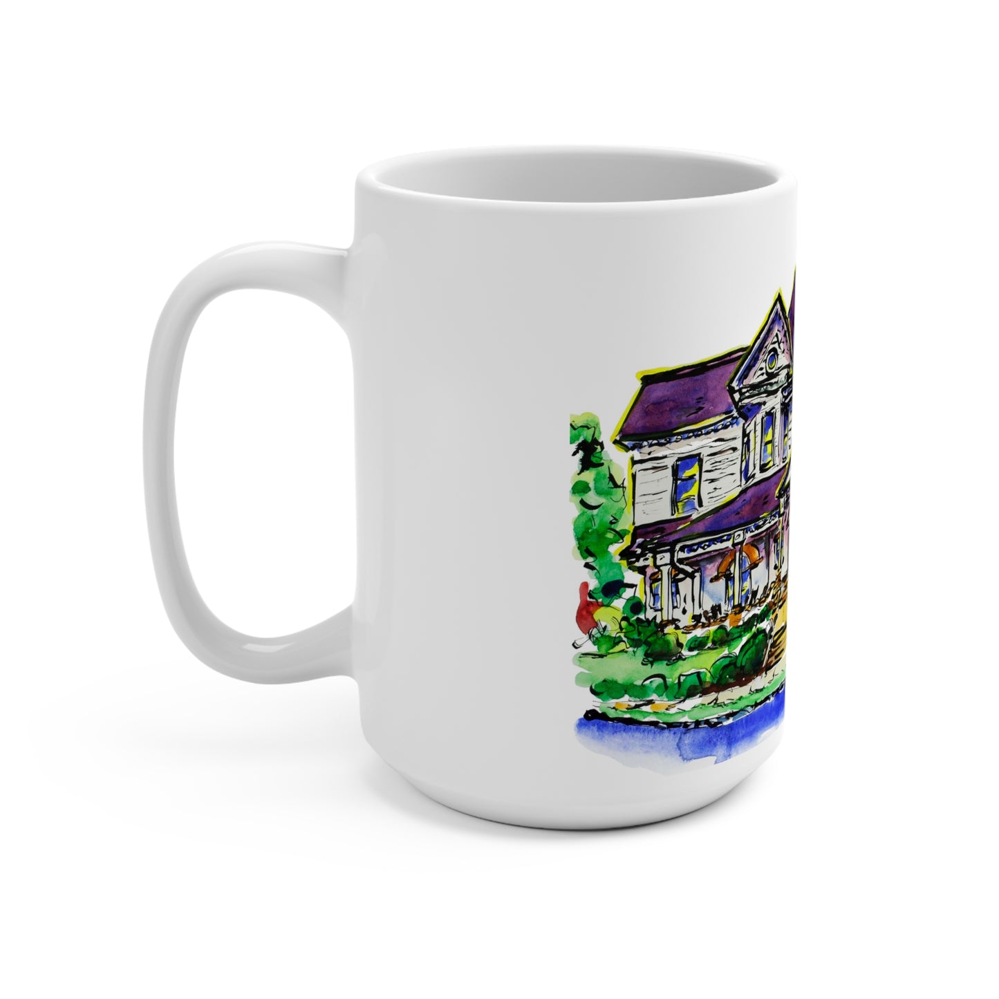 15oz Mug of Delta Phi Epsilon House at UGA