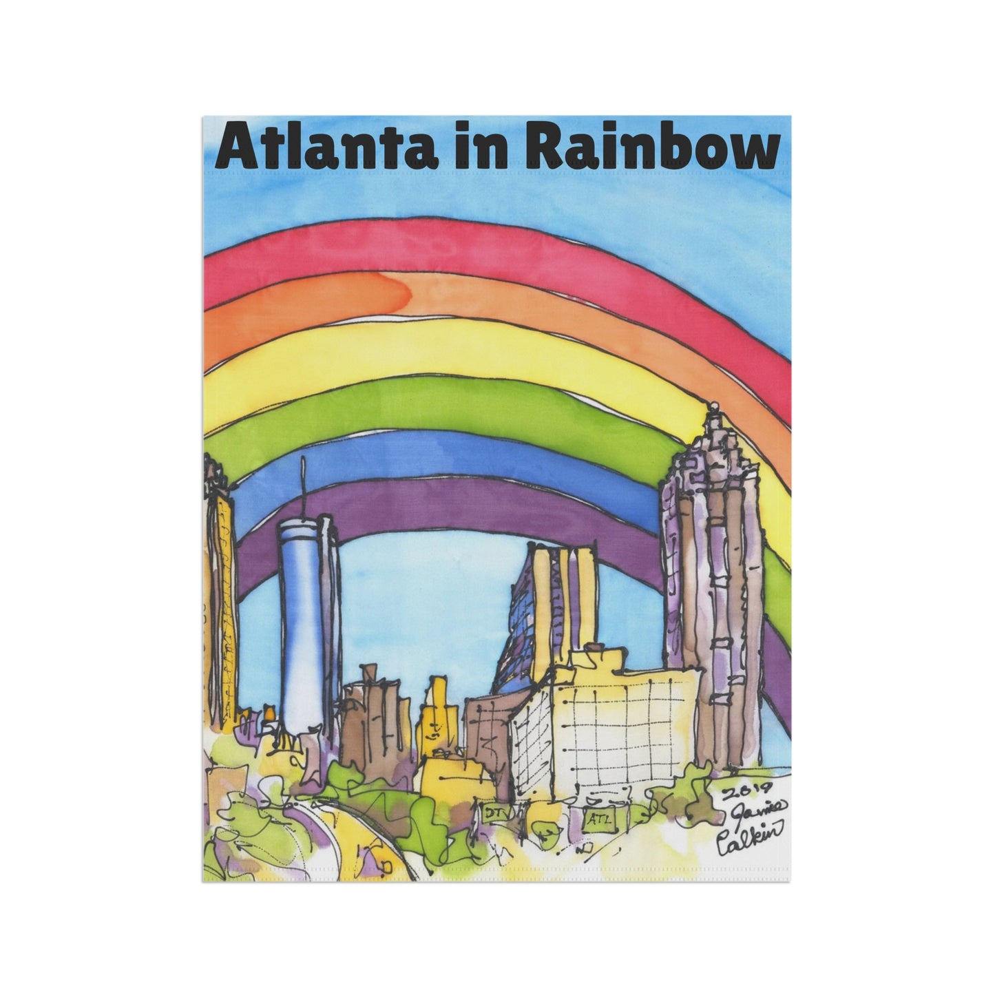 Colorful Atlanta in Rainbow Garden & House Flag