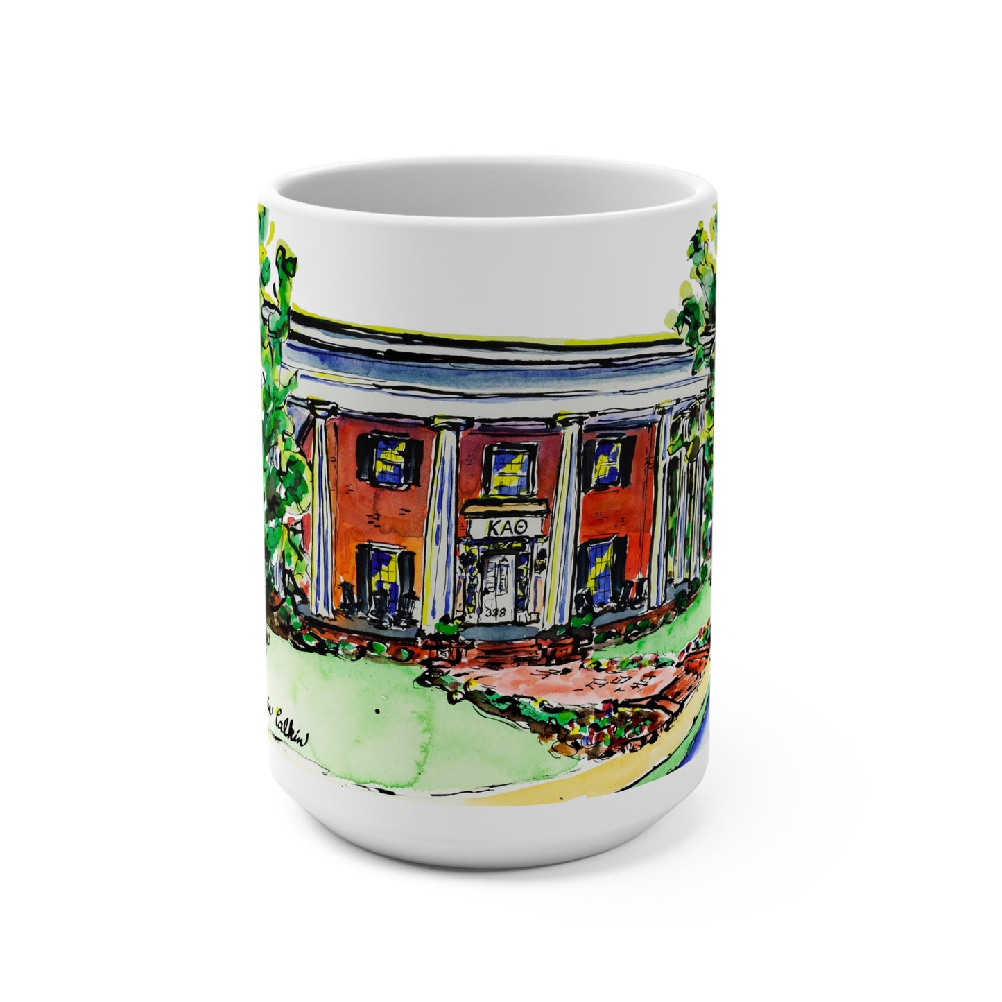 15oz Mug with Kappa Alpha Theta House at UGA