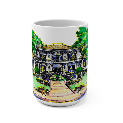 15oz Mug with Phi Mu House at UGA