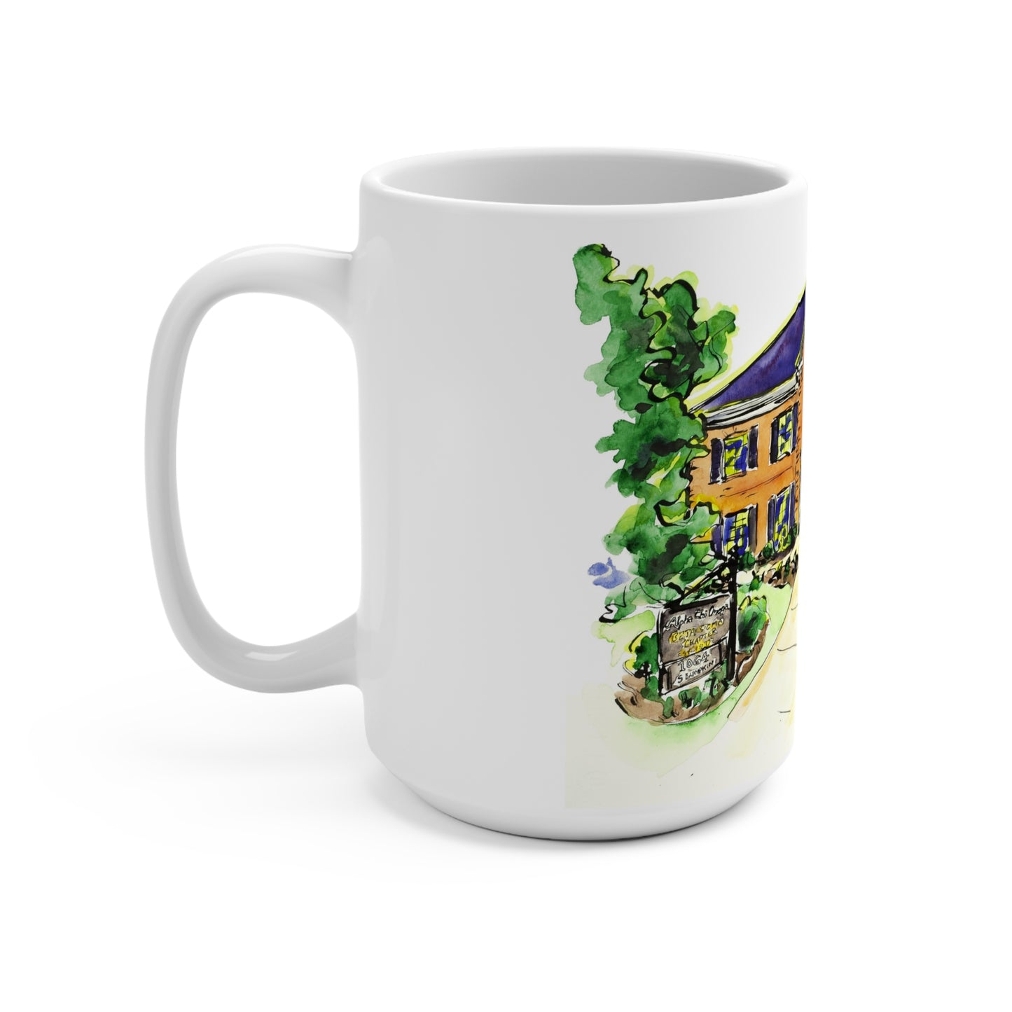 15oz Mug of Alpha Chi Omega House at UGA