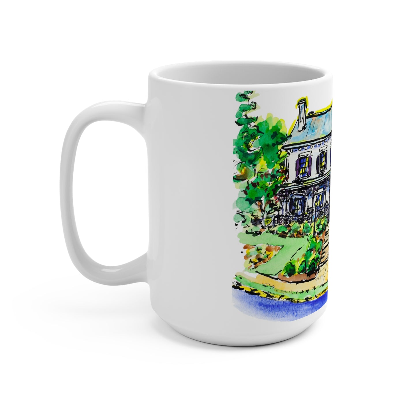 15oz Mug of Alpha Delta Pi House at UGA
