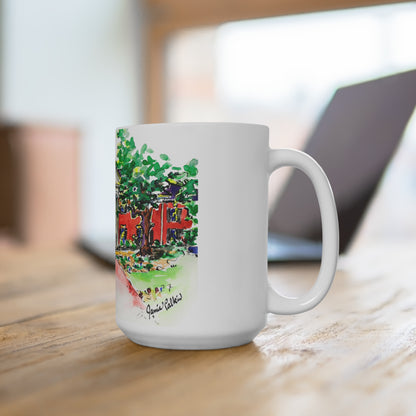 15oz Mug with Alpha Omicron Pi House at UGA