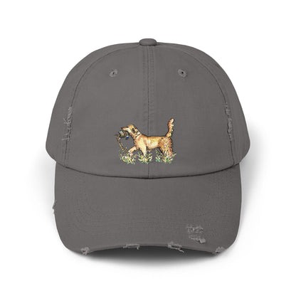 Golden Retriever with Pheasant Cap