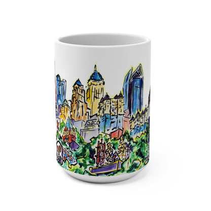Atlanta Skyline with Sunflower Mug