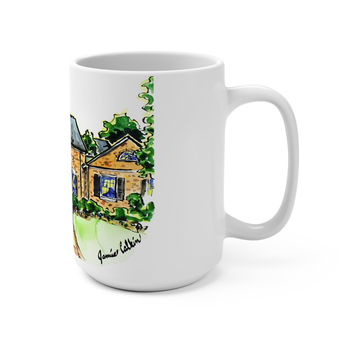 15oz Mug with Chi Omega House at UGA