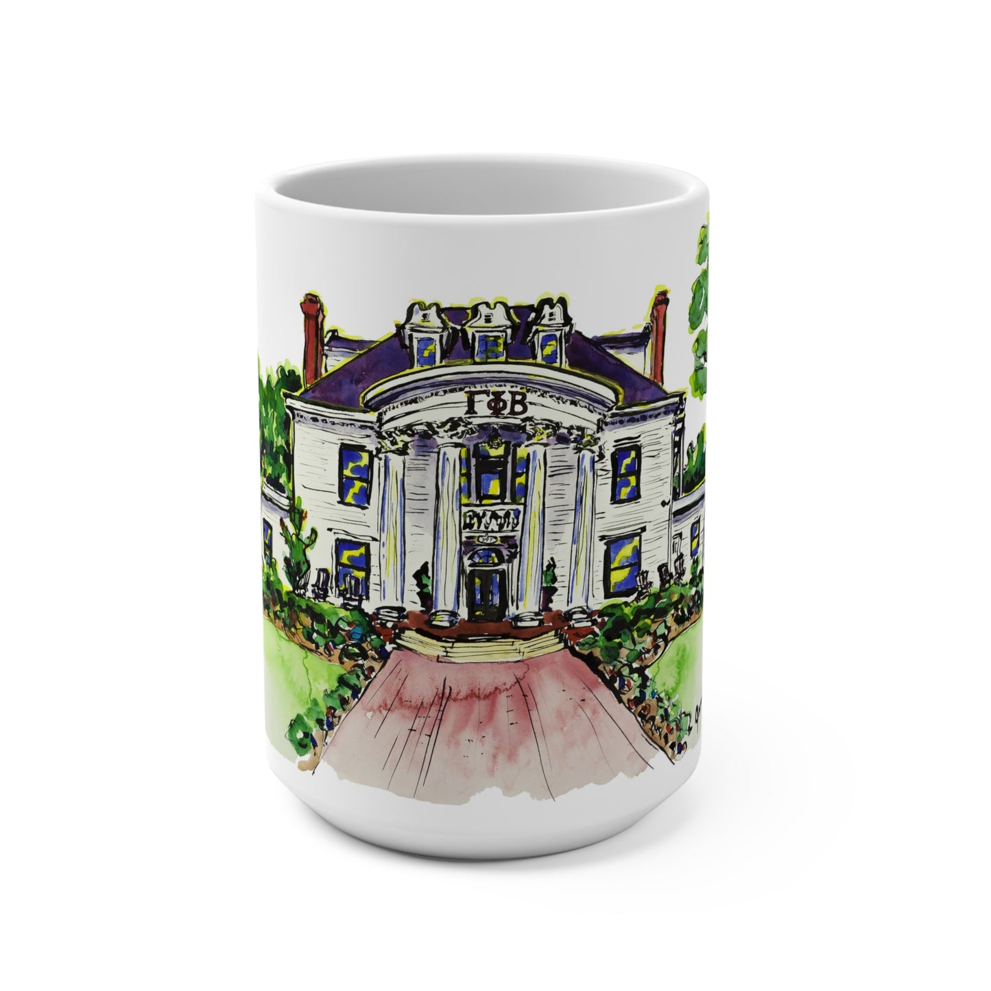 15oz Mug with Gamma Phi Beta House at UGA