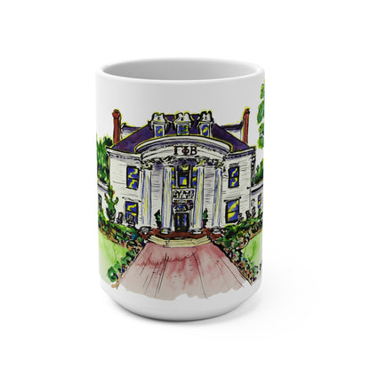 15oz Mug with Gamma Phi Beta House at UGA