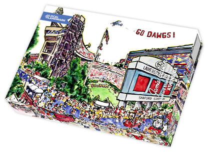 Sanford Stadium from Bridge~500 Piece Puzzle